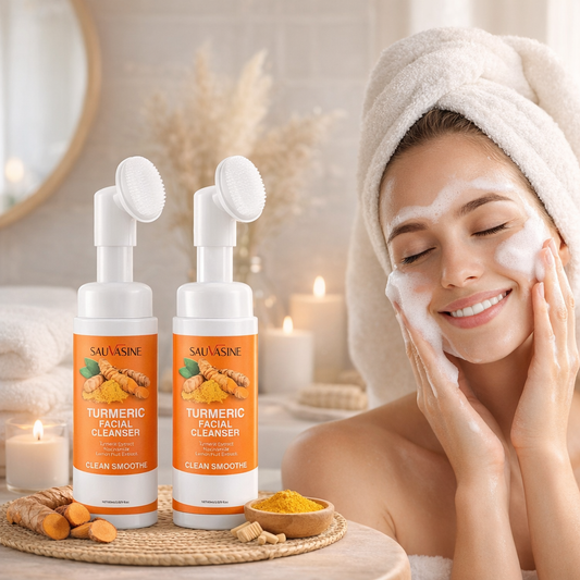 Nettoyant Visage Moussant au Curcuma & Citron – Éclat, Douceur & Bien-Être (60 ml)